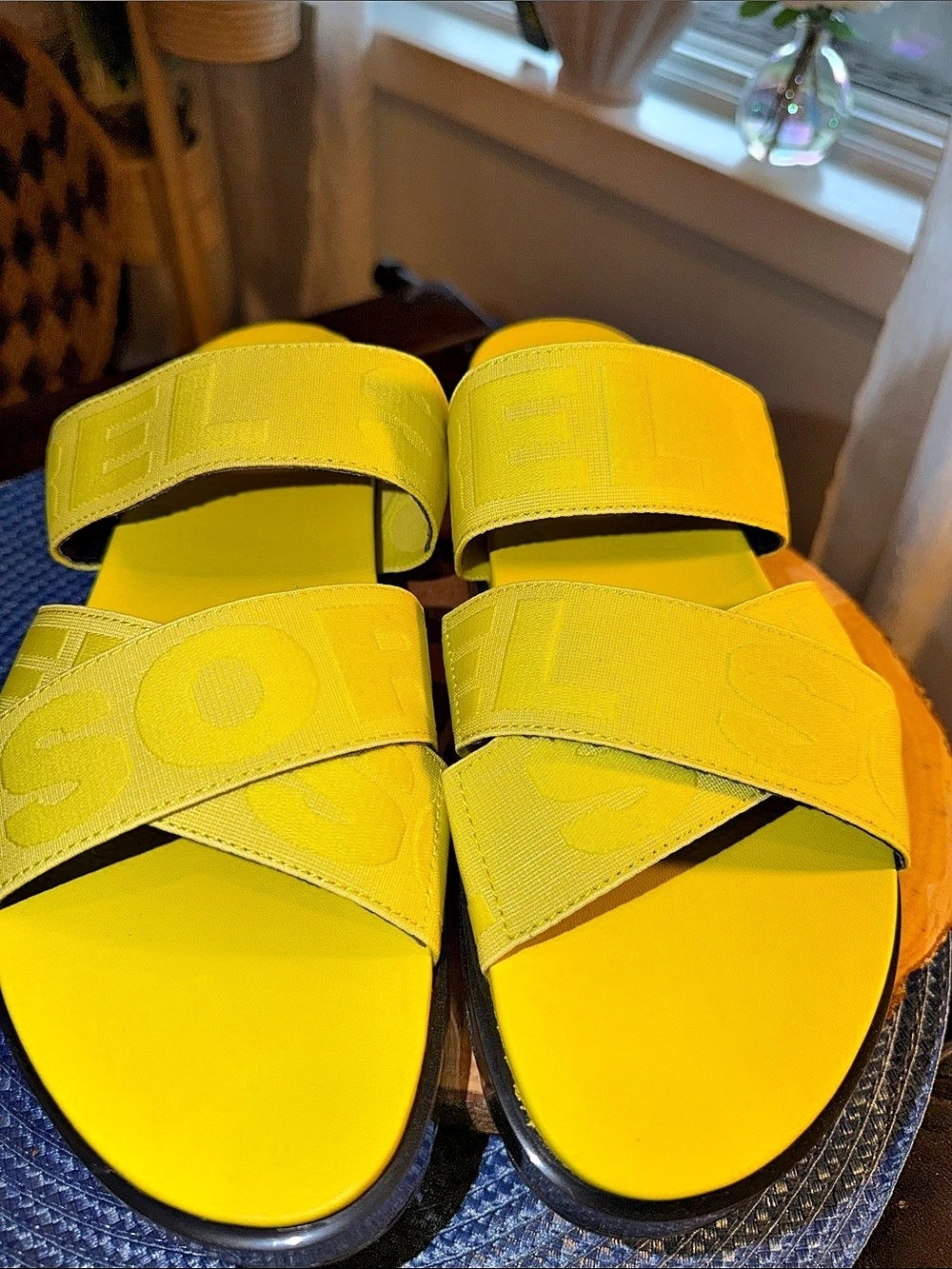 Sorel Ella III Platform Sandals Yellow & Black US 9.5